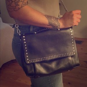 Real leather shoulder bag from ZARA